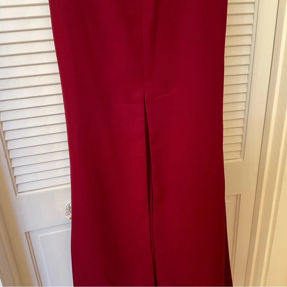 Dessy Gown Off The Shoulder Burgundy Size 0 NWT